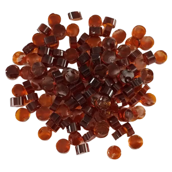 Dark Amber Transparent Dots COE96