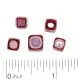 Deep Red and Neo-Lavender Square Murrini/ Millefiore Sticks COE90