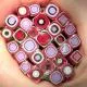 Deep Red and Neo-Lavender Square Murrini/ Millefiore Sticks COE90