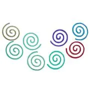 Dichroic Round Fire Spiral, Assorted Colors, Pack of 4 COE96
