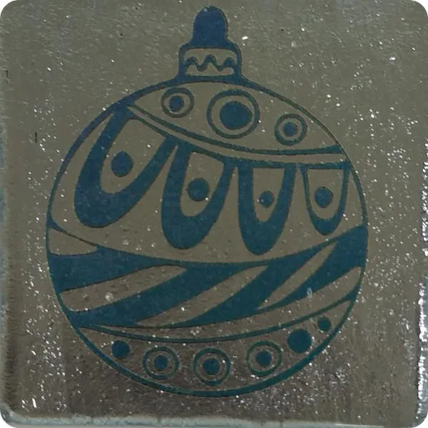 Etched Double Ornament Pattern on Thin Glass COE96