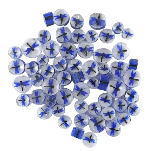 Dragonfly Cobalt Blue Opal Murrini/ Millefiore COE96