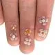 Dusty Lilac and Tangerine Flowers Murrini/ Millefiore Sticks COE90