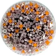 Dusty Lilac and Tangerine Flowers Murrini/ Millefiore Sticks COE90