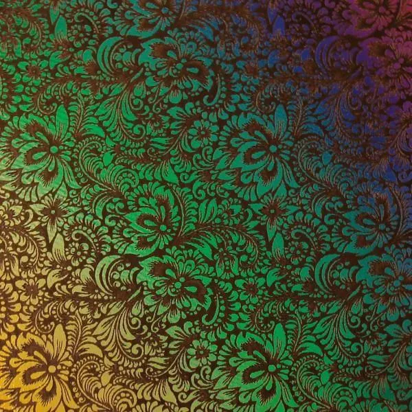 Etched Botanical Pattern on Thin Glass COE90