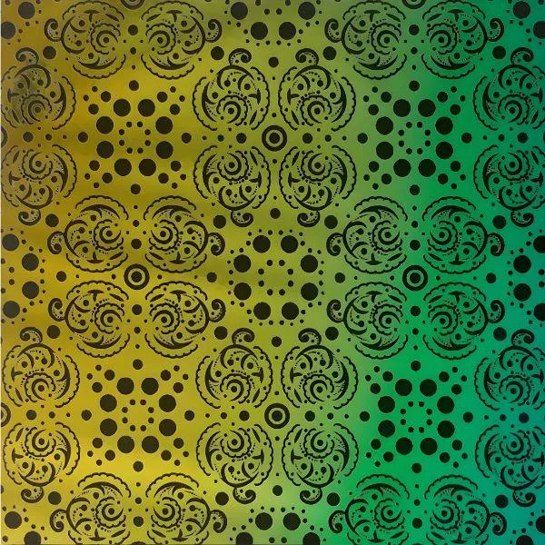Etched Carousel Pattern on Thin Glass COE96