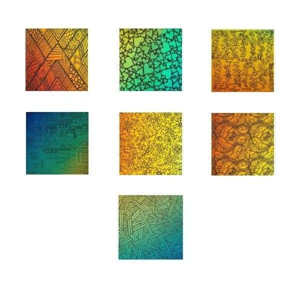 Etched Dichroic Sample Set Rainbow 1 Group A COE96
