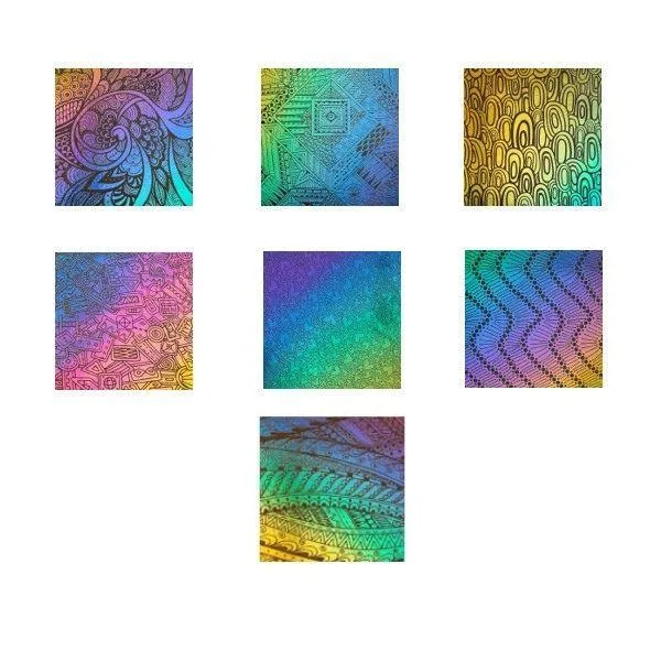 Etched Dichroic Sample Set Rainbow 2 Group A COE96