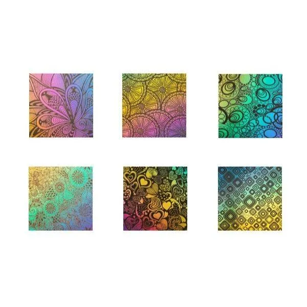 Etched Dichroic Sample Set Rainbow 2 Group B COE96