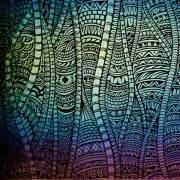 Etched Iridescent Bamboo Jungle Pattern COE90