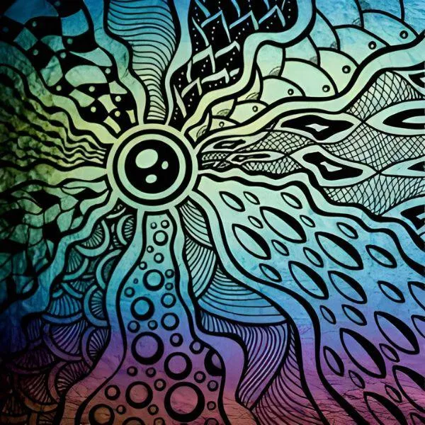 Etched Iridescent Black Hole Pattern COE90