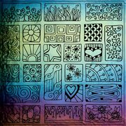 Etched Iridescent Block Party Pattern COE90