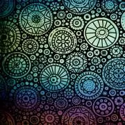 Etched Iridescent Circles Pattern COE90