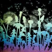 Etched Iridescent Dandelion Pattern COE90