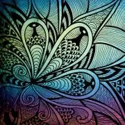 Etched Iridescent Fantasy Petal Pattern COE90
