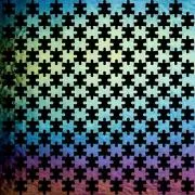 Etched Iridescent Jigsaw Puzzle Pattern COE90
