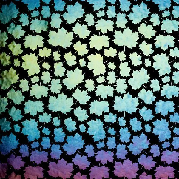 Etched Iridescent Maple Leaves Pattern COE90