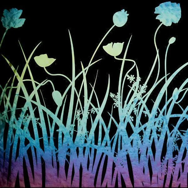 Etched Iridescent Poppy Pattern COE90