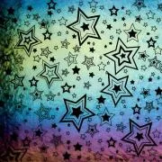Etched Iridescent Shooting Stars Pattern COE90