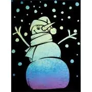Etched Iridescent Snowman Ornament Pattern COE90