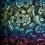 Etched Iridescent Spider Web Pattern COE90