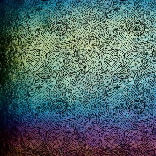 Etched Iridescent Sweetheart Pattern COE90