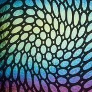 Etched Iridescent Swirling Circles Pattern COE90