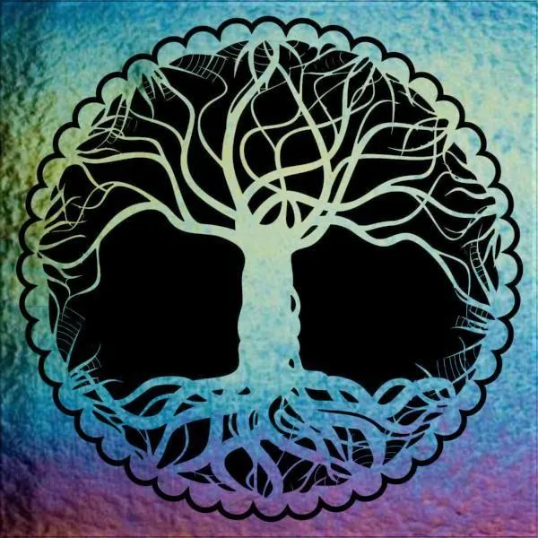 Etched Iridescent Tree of Life Pattern COE90