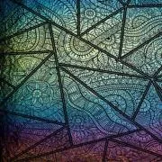 Etched Iridescent Triangles Pattern COE90