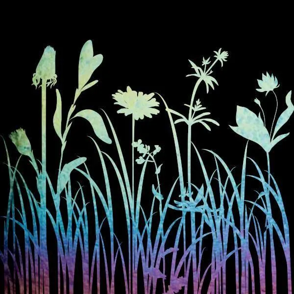 Etched Iridescent Wildflowers Pattern COE90
