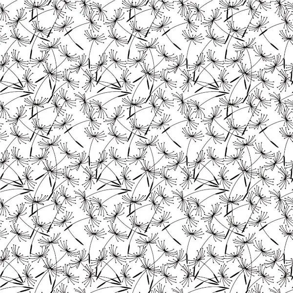 Etched Dandelion Pattern