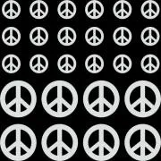 Etched Peace Signs Pattern