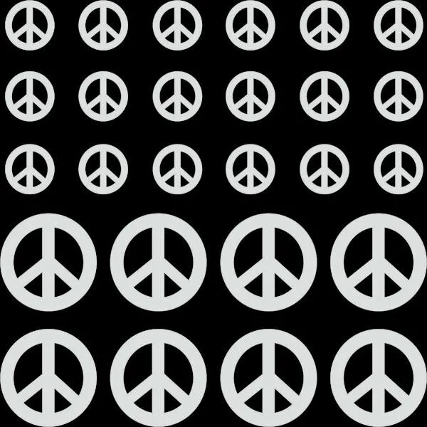 Etched Peace Signs Pattern