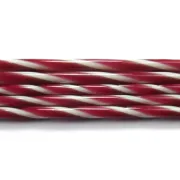 Fuchsia and French Vanilla Striped Glass Cane COE90