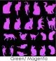 Etched Cat Silhouette Pattern on Thin Glass COE90