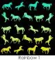 Etched Horse Silhouette Pattern on Thin Glass COE90