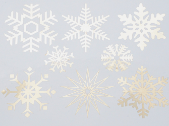Large Snowflakes Decal Sheet