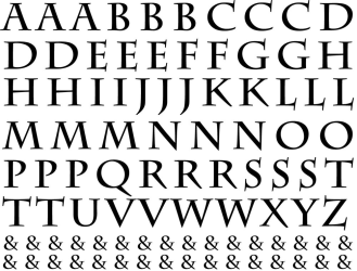Medieval Alphabet Decal Sheet