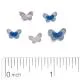 Lilac and Mariner Blue Opalescent Butterflies Murrini/ Millefiore Sticks COE96