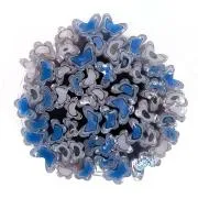 Lilac and Mariner Blue Opalescent Butterflies Murrini/ Millefiore Sticks COE96