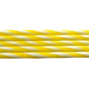 Marigold and French Vanilla Striped Glass Cane COE90