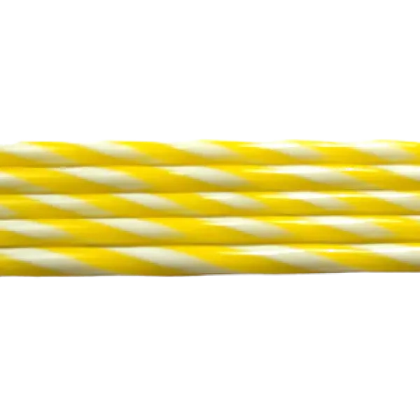 Marigold and French Vanilla Striped Glass Cane COE90