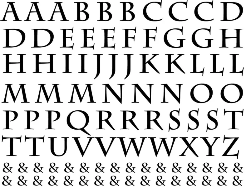 Medieval Alphabet Decal Sheet