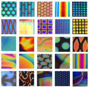 1 x 1 CBS Dichroic Patterned Squares on 2mm Thin Glass. Mixed Lot of 20 Squares Per Pack. COE90