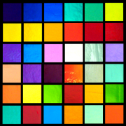 1 x 1 CBS Dichroic Solid Color Squares on 2mm Thin Glass. Mixed Lot of 20 Squares Per Pack COE96