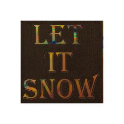 Etched Dichroic Accent Square Let It Snow COE90