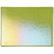 Bullseye Glass Lily Pad Green Transparent Rainbow Iridescent Thin-rolled 2mm COE90