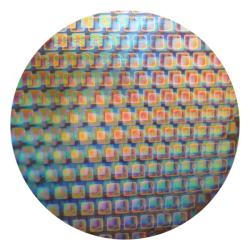 CBS Dichroic Coating Boxes 2 Pattern on Bullseye Thin Black Glass COE90