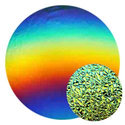 CBS Dichroic Coating Crinklized Rainbow 1 on Thin Black Glass COE90