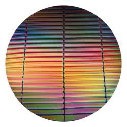 CBS Dichroic Coating Mixture 3/4 Stripes Pattern on Thin Black Glass COE90